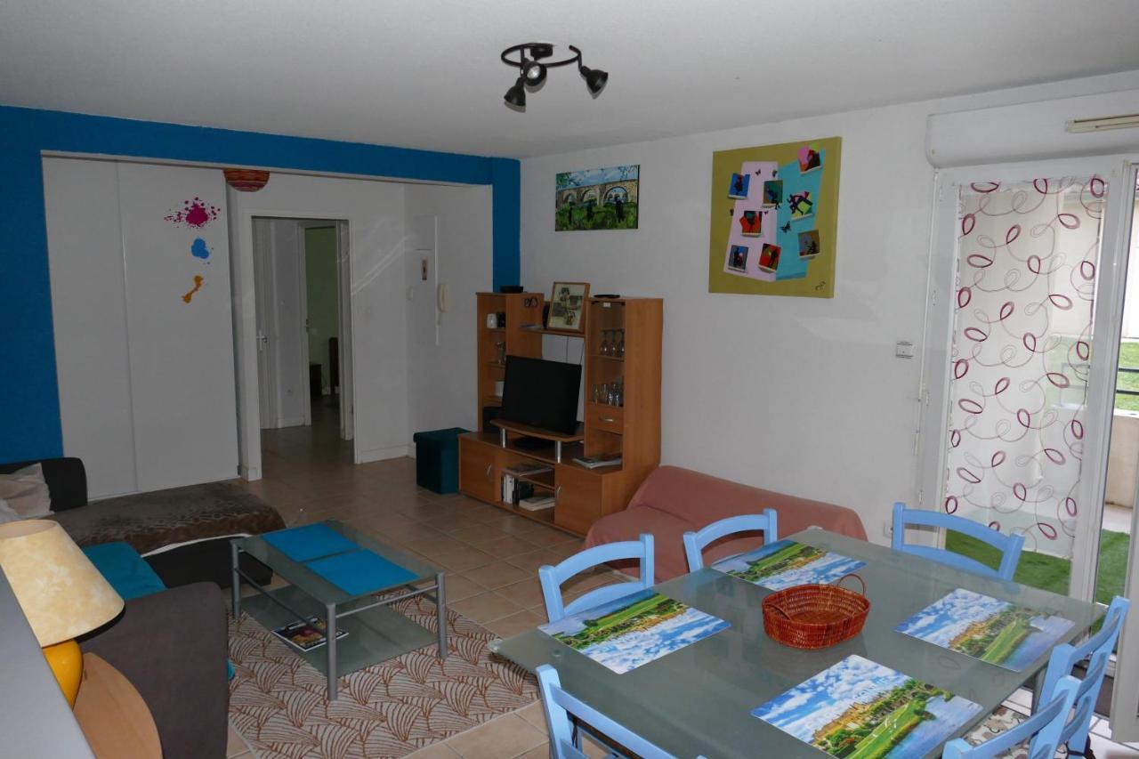 Appartement Carcassonne T3 résidentiel rez de jardin piscine, wifi, tennis, fitness Extérieur photo